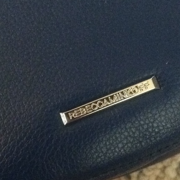 🆕 Rebecca Minkoff blue studded leather saddle bag - Picture 6 of 8